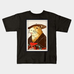 Capybara japanese with kimono vintage Kids T-Shirt